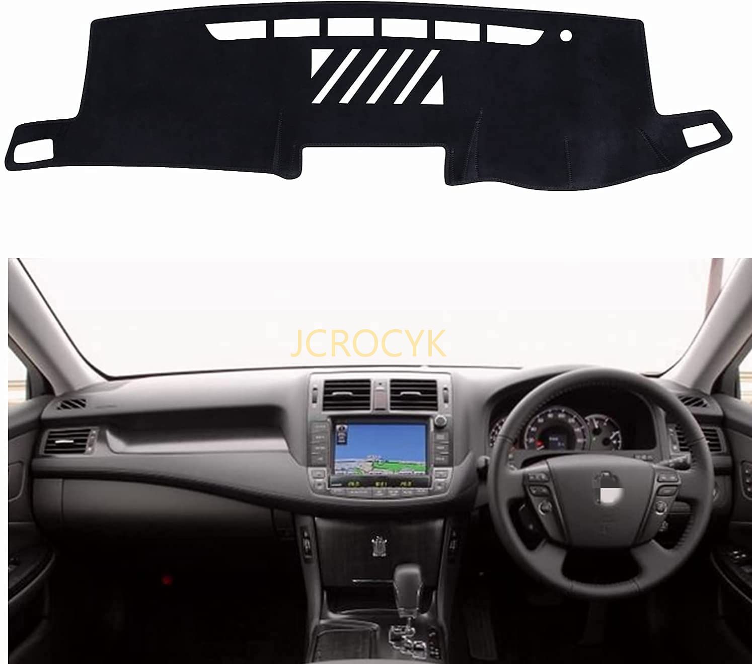 車内ダッシュボードマット適合トヨタ クラウン 13代目 200系2008-2012ダッシュボードカバー 日焼け防止 ダッシュボード用の抗紫外線パッド車種専用設計インテリアアクセサリー耐熱性 耐久性 右手運転