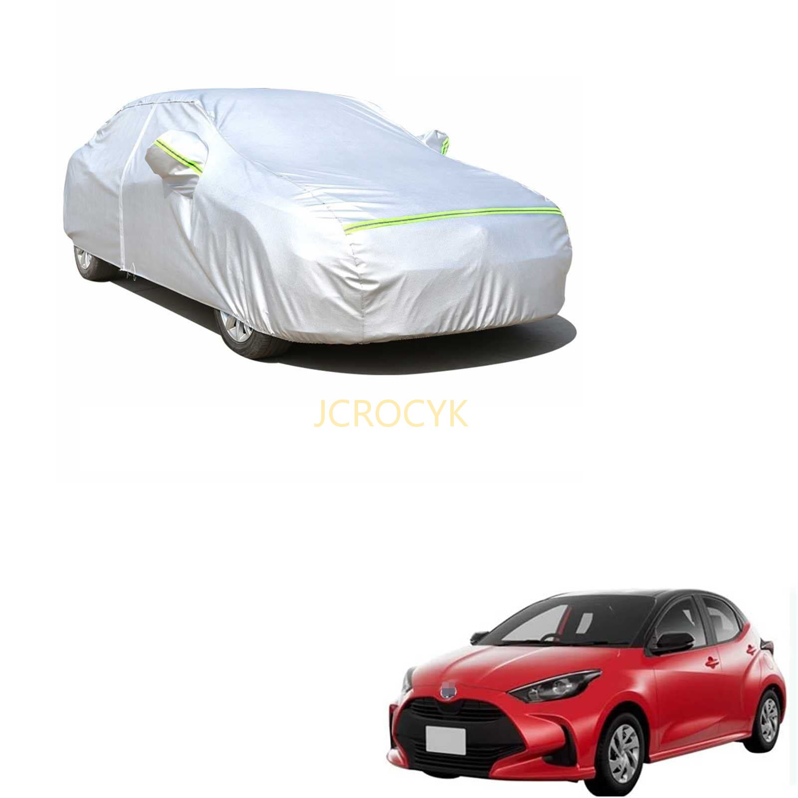 カーカバー トヨタ ヤリス 5BA-KSP210 6AA-MXPA10 5BA-MXPA15 6AA-MXPA15 5BA-MXPA10 2020年2月〜現行 専用カバー 純正 カーボディカバー 全天候型保護カーカバー UVカット 凍結防止カバー 防水 防塵 スクラッチ耐性 (収納袋付)