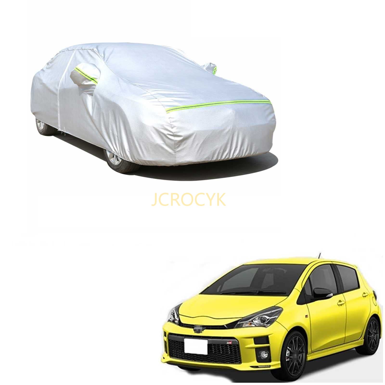 カーカバー トヨタ ヴィッツ HYBRID GR SPOR/GR/GR SPORT 2018年5月〜現行 専用カバー 純正 カーボディカバー 全天候型保護カーカバー UVカット 凍結防止カバー 防水 防塵 スクラッチ耐性 (収納袋付)