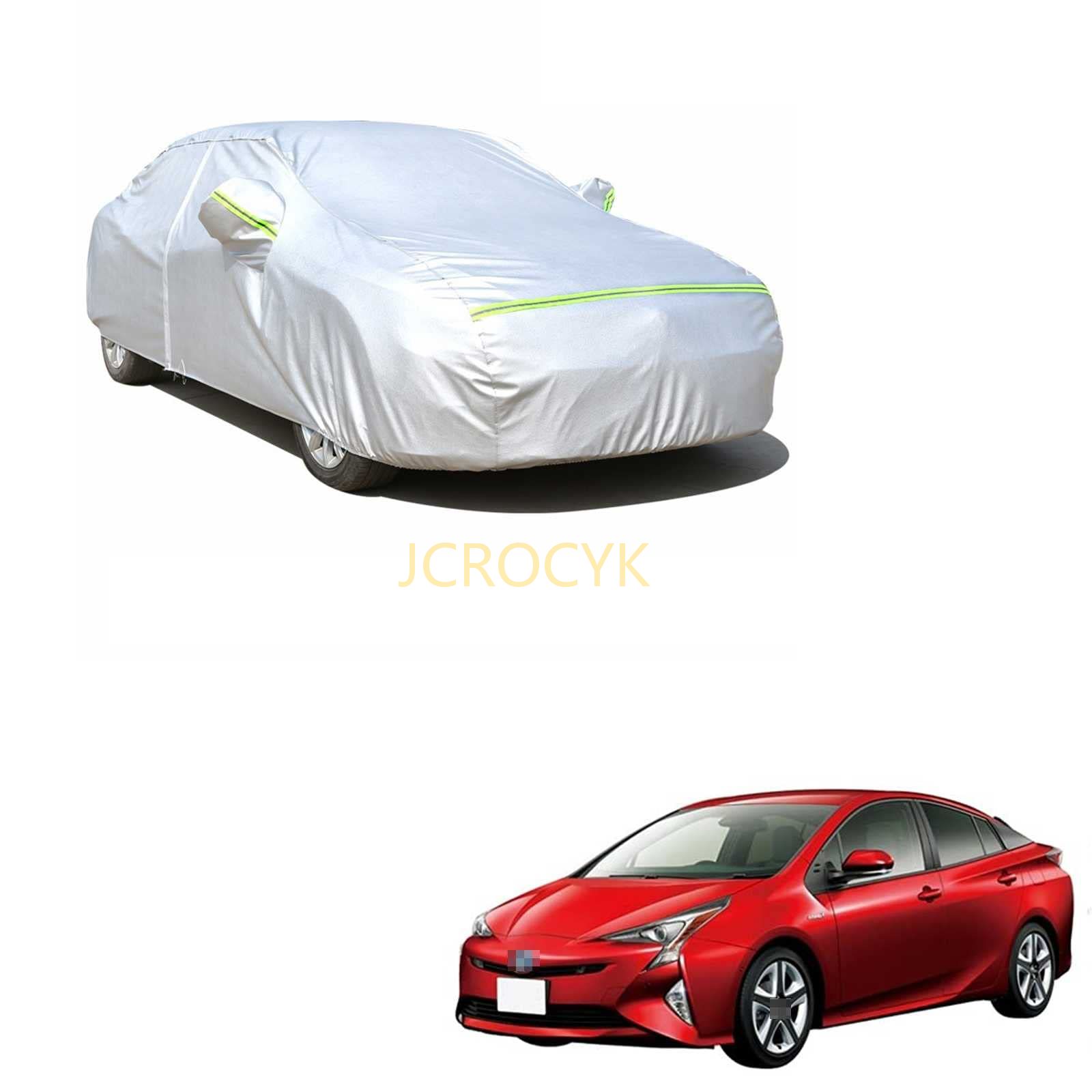 カーカバー トヨタ プリウス ZVW51 ZVW55 2015年12月〜現行 専用カバー 純正 カーボディカバー 全天候型保護カーカバー UVカット 凍結防止カバー 防水 防塵 スクラッチ耐性 (収納袋付)