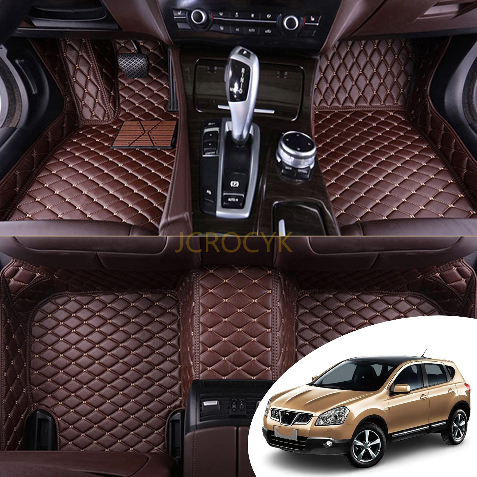 カスタムフロアマット適合日産キャシュカイQashqai 2008-2020 すべてのモデル 立体カーマット 車用 3D PUレザーフロアマット 車種専用設計 防水 滑り防止 耐汚れカーペットライナー取付簡単 保護パーツ カー用品