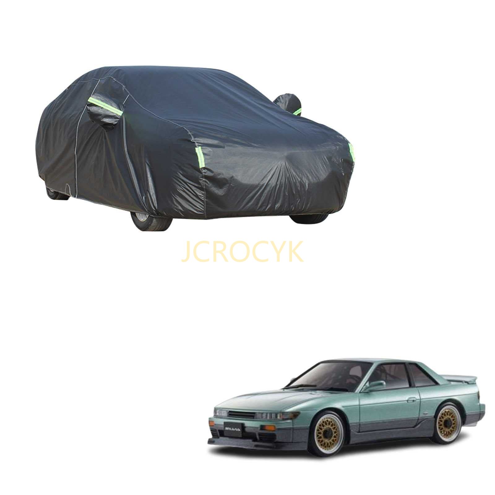 車カバー ボディーカバー 日産シルビアS13 S14 S15 1988-2002 専用カーカバー全天候型保護 凍結防止カバー防水 防塵 防輻射紫外線 スクラッチ耐性 (収納袋付)