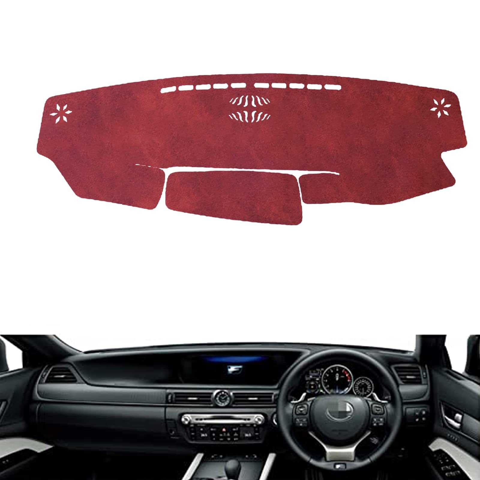 ダッシュボードカバー 適用 レクサス GS 10系 (2012年1月~2020年7月) ダッシュボードマット ダッシュボードライト 保護マット 遮光パッド 内装パーツ 取り付け簡単 車種専用設計 車内温度軽減 Lexus GS レザー素材