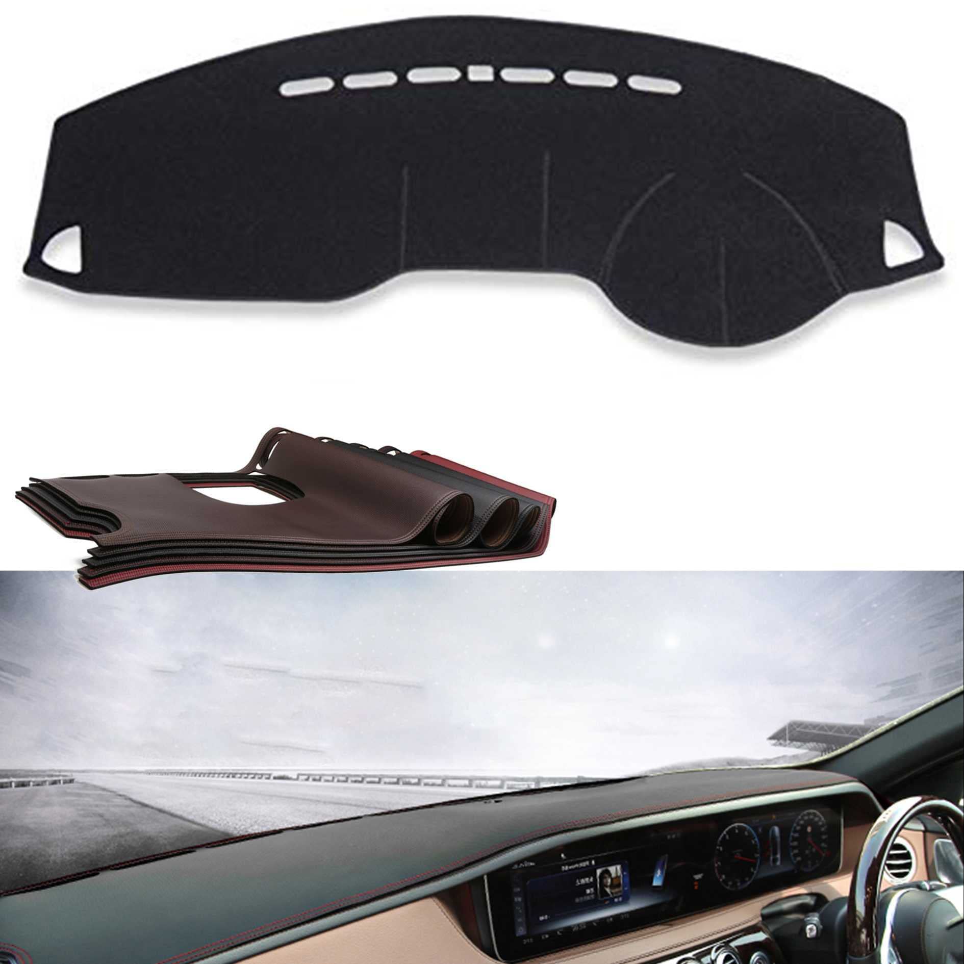 三菱パジェロ アウトランダー ASX 2011-2018 専用 ダッシュボードマット ダッシュボードカバー 車種専用設計 日焼け防止 ダッシュボード紫外線ライト保護マット インテリアアクセサリー 右手運転 耐熱性 耐久性レザー 素材