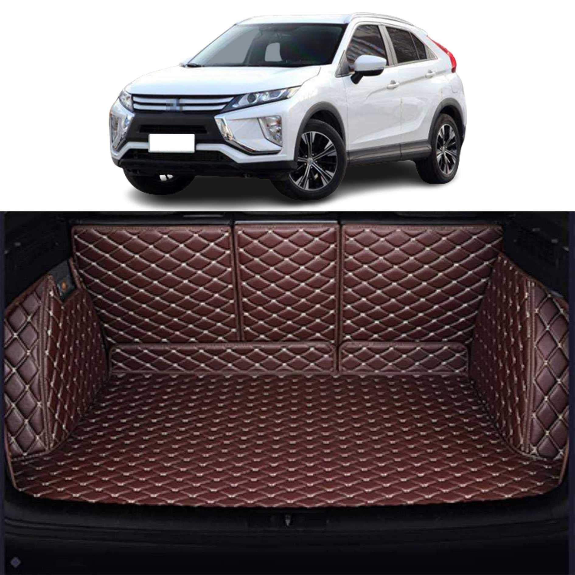 トランクマット 三菱 エクリプスクロス 2021 XPE レザー ラゲッジマット カーゴマット ECLIPSE CROSS フルセット防水車トランクマット 耐摩擦、 耐汚れ、 内装パーツガソリン車