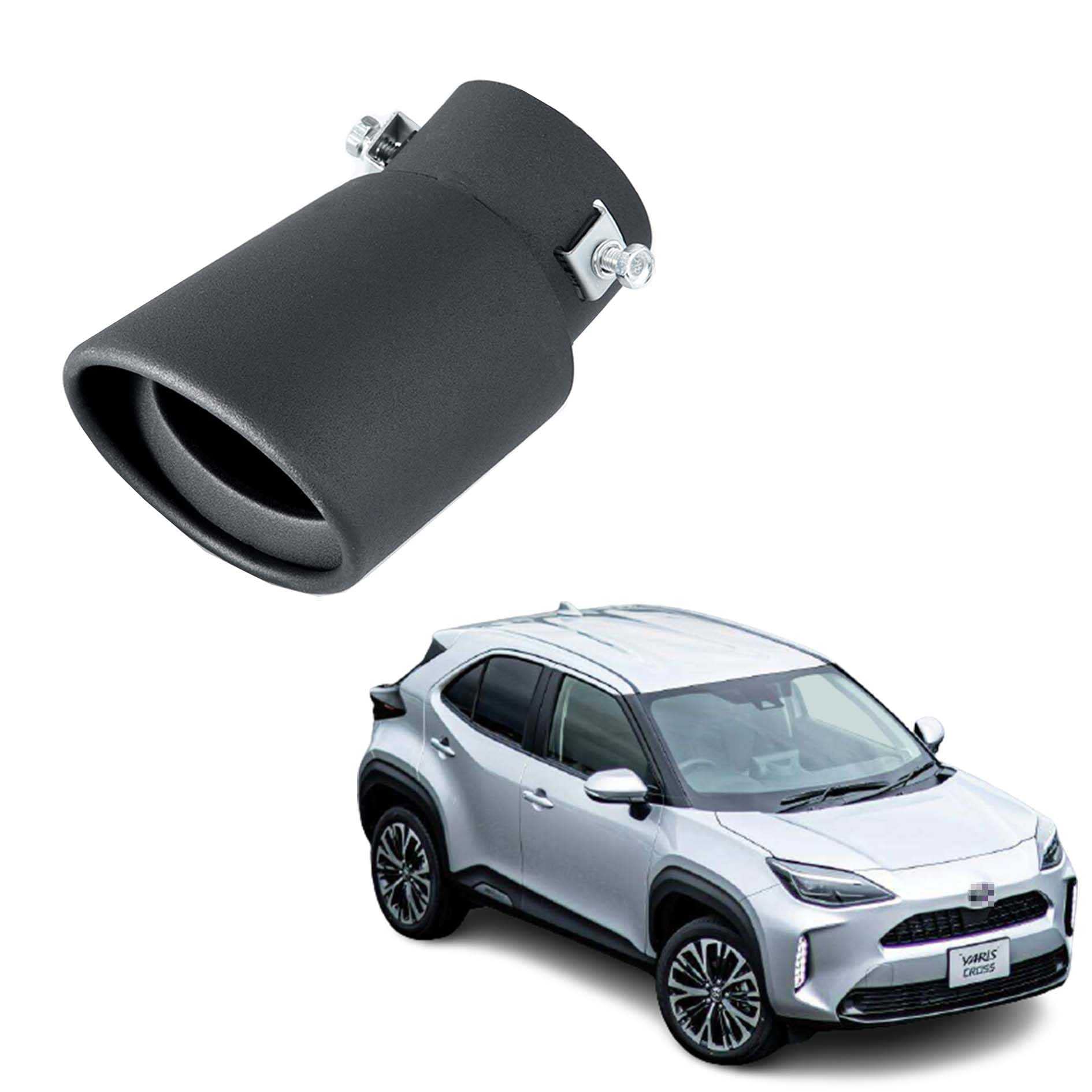 新型ヤリス/ヤリスクロス マフラーカッター 適合 エキパイ ステンレス製 テールパイプ マフラー 専用設計 テールスロート装飾アクセサリー (2020年2月FMC後〜)