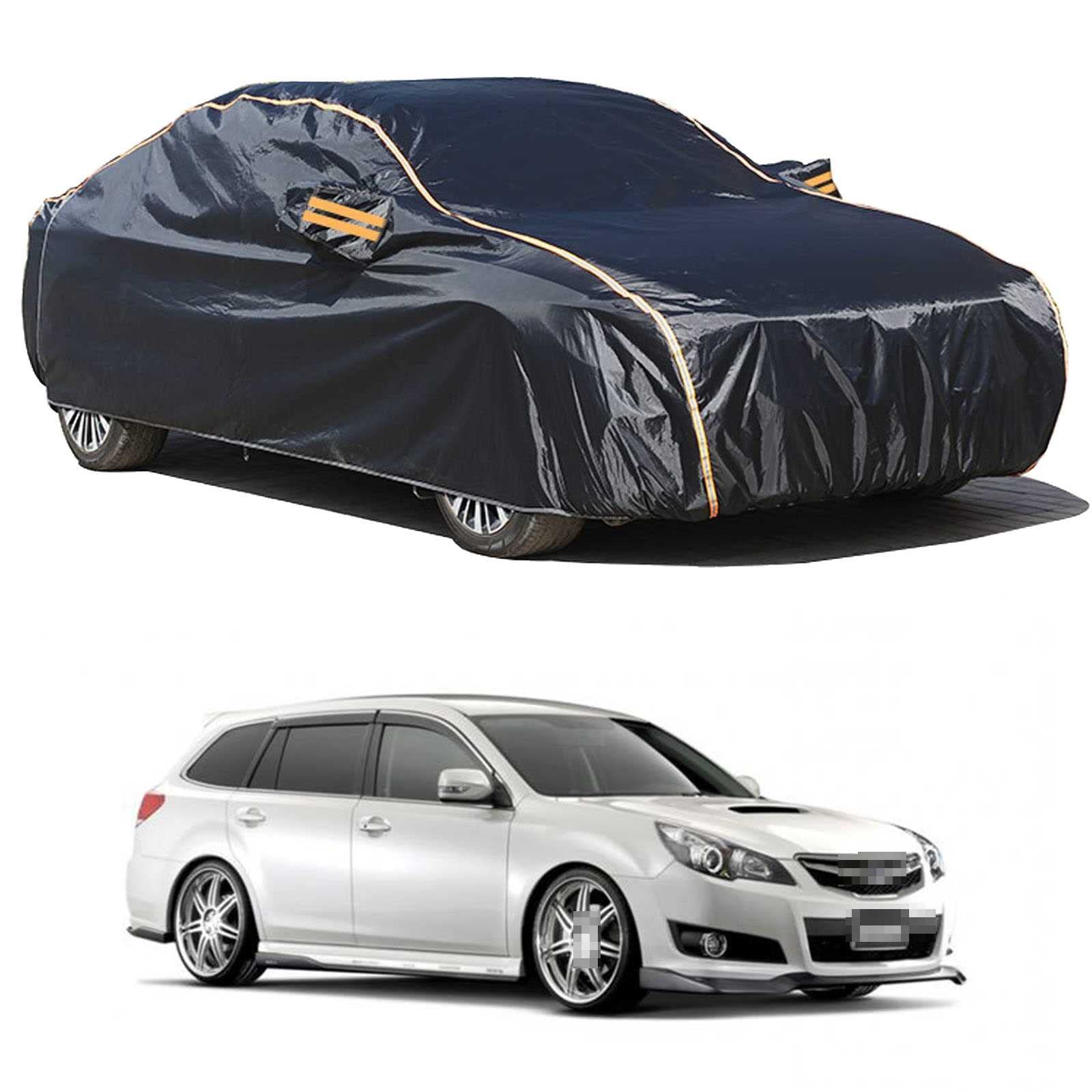 自動車カバー スバル レガシィツーリングワゴン BRM BRG BR9 2009年5月〜現行 専用設計 ボディーカバー 防水 防風 防雪 防塵 防輻射紫外線 黄砂 台風対策 車体カバー 全天候型保護カーカバー ボディカバー 蛍光反射付き 四季適用