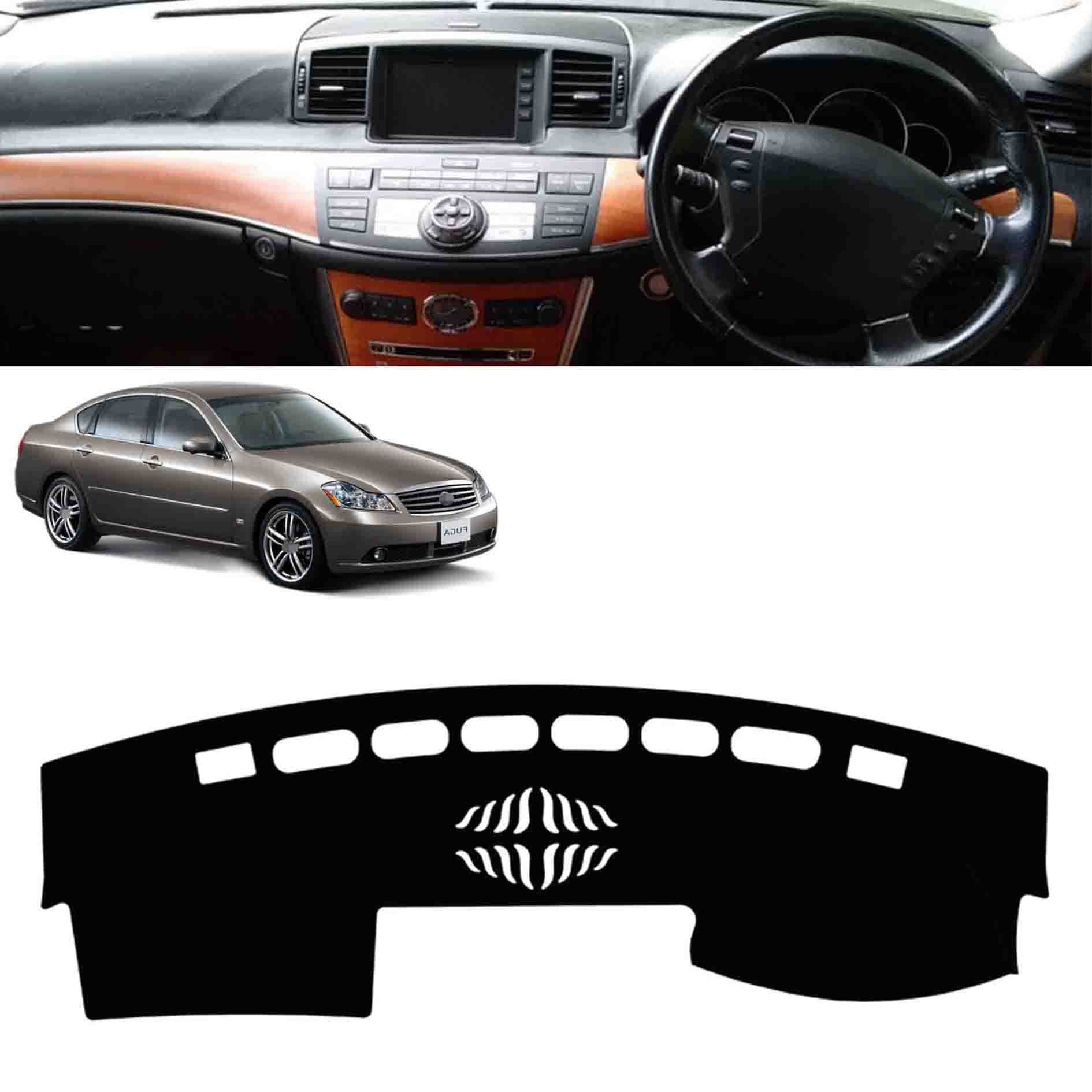 ダッシュボードマット 日産フーガ FUGA 2004-2009 に対応 車種専用設計 遮光パッド 抗紫外線 ダッシュボードライト 保護マット ダッシュボードカバー 日焼け防止 内装パーツ 簡単取付ポリエステル