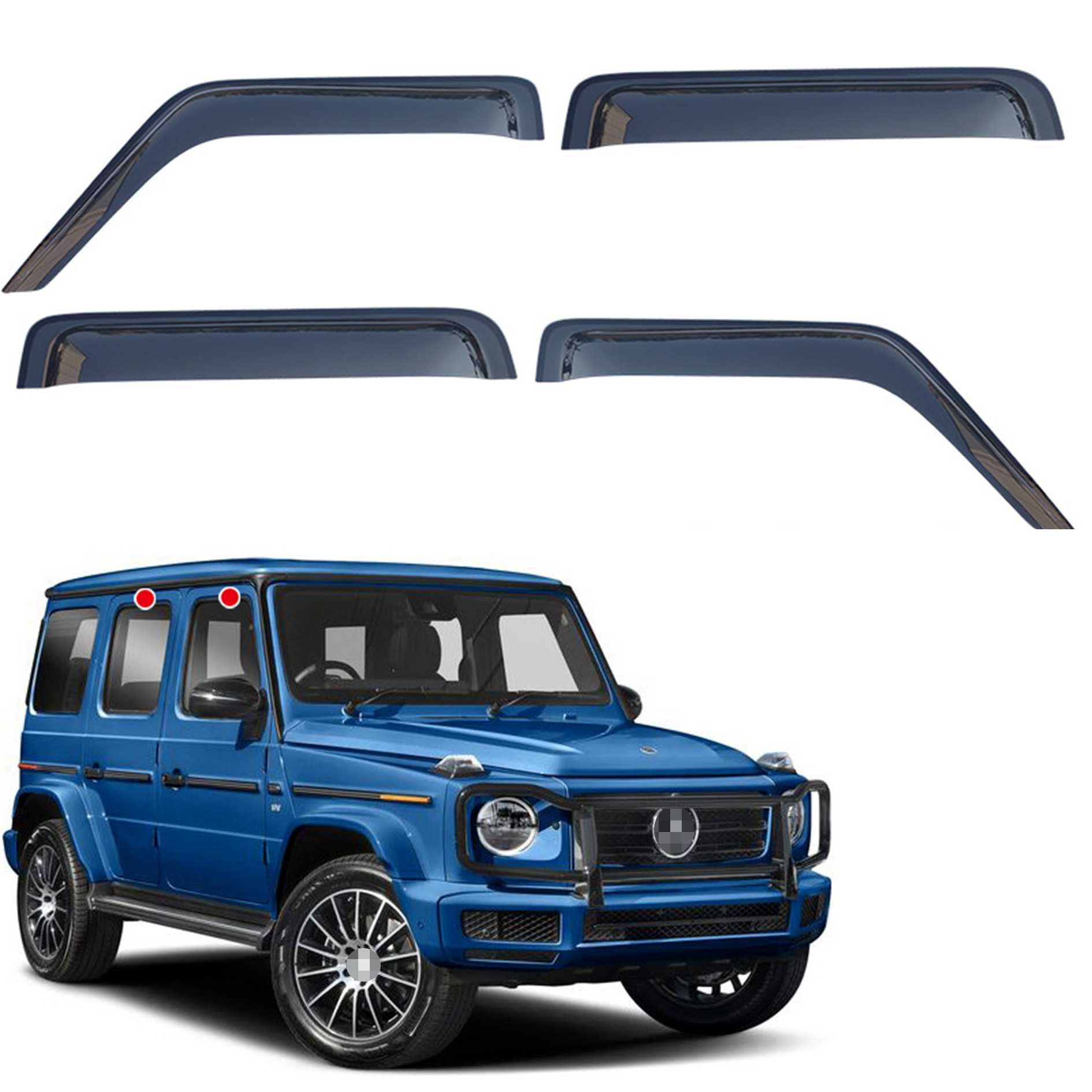 に適用 メルセデスベンツ Gクラス サイドバイザー 車種専用ドアバイザー サイドバイザーカーレインシー..