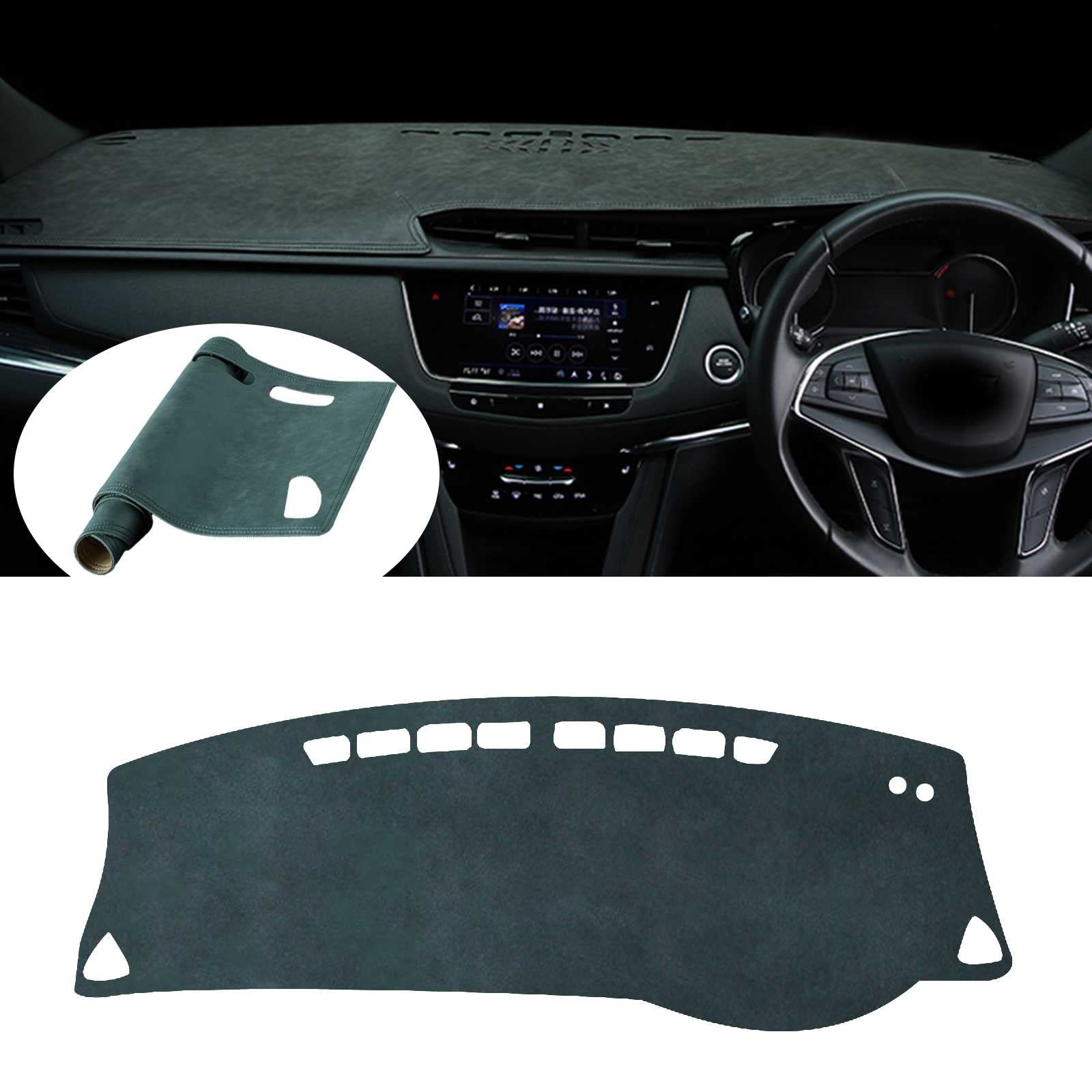 深海レザー素材 日産 新型キックス e-POWER P15系(2020年6月~現行) ダッシュボードマットに対応 日焼け防止 車用ダッシュボードカバー Kicks 2代目 P15型 車種専用設計 ダッシュボードライト 保護マット フロントマット 内装パーツ インテリア アクセサリー 取り付け簡単