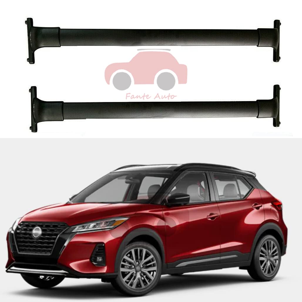 2PCS クロスバー クロスバー 日産 キックス 2019-2023 荷物キャリア ルーフラック レールキャリア アルミニウム ブラック