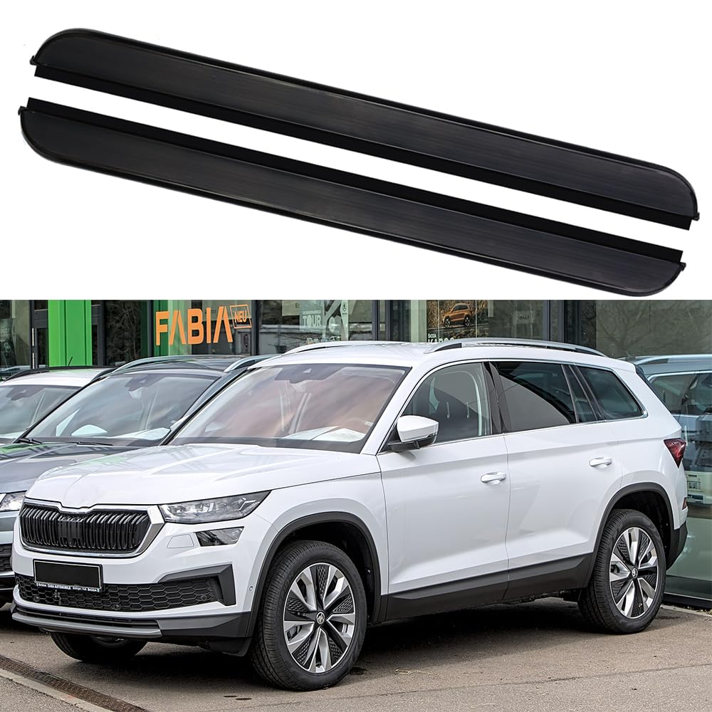 Rakuten - サイドステップ ランニングボード ナーフバー サイドペダルプロテクター 2個 Skoda Kodiaq 2017-2023用