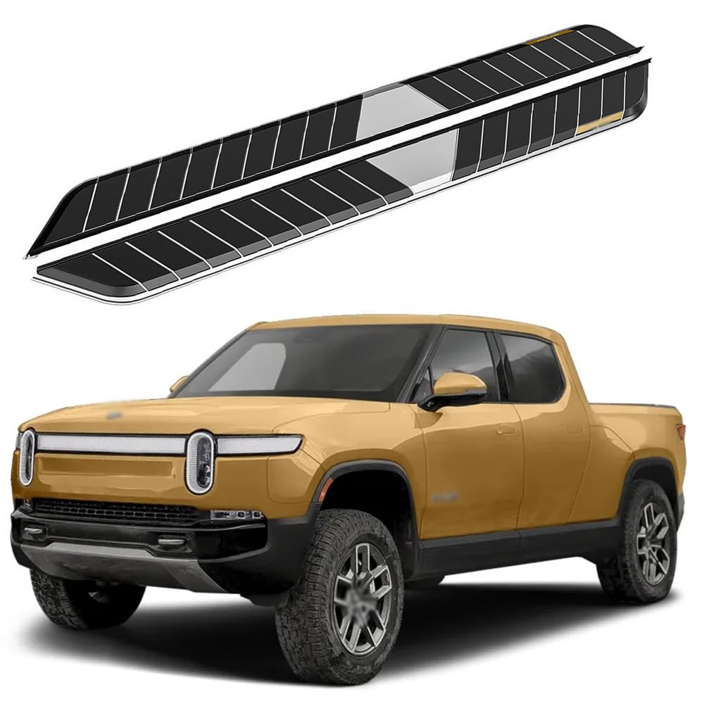 Rakuten - サイドステップ ランニングボード ナーフバー サイドペダルプロテクター Rivian R1T 2022 2023 (RS)用