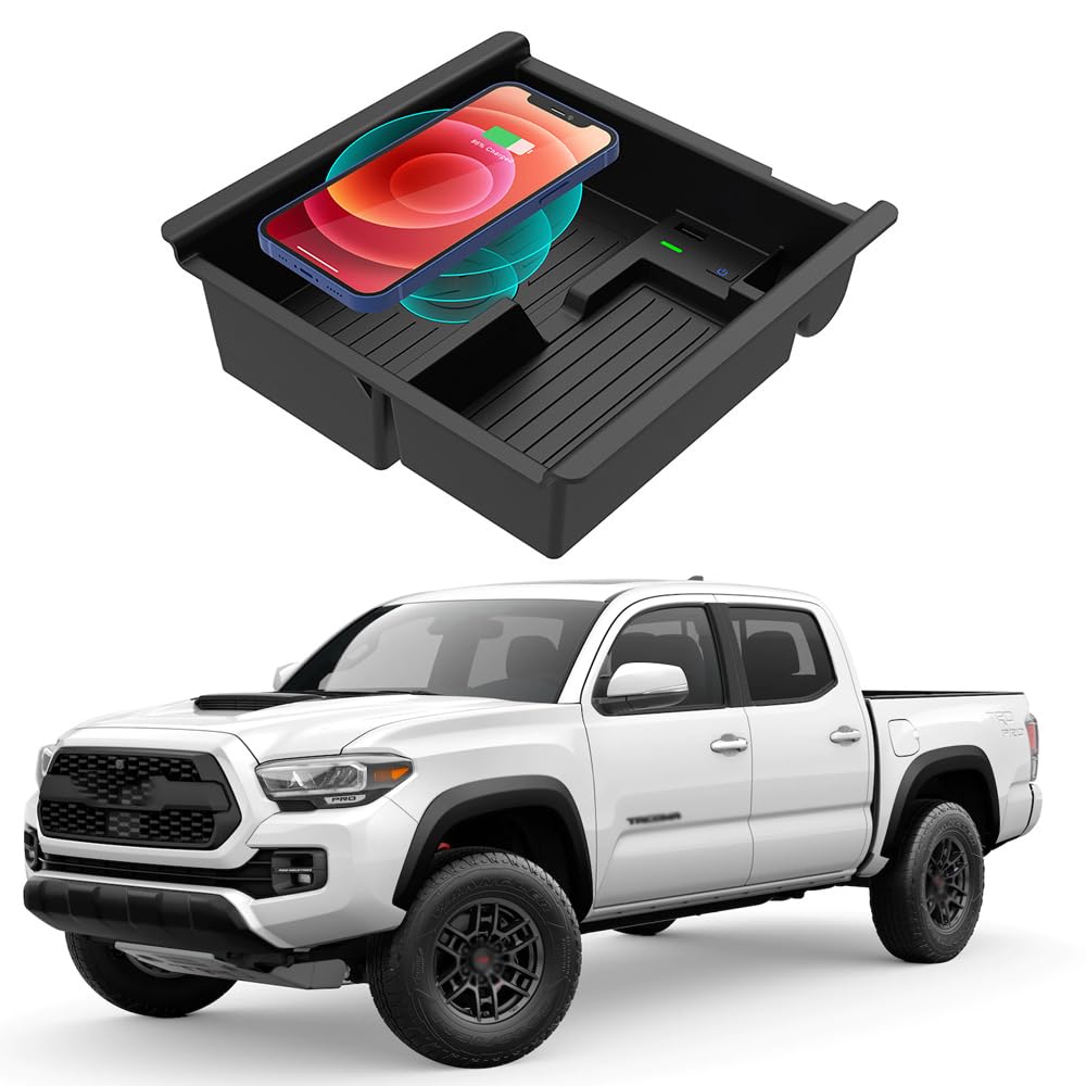 ワイヤレス充電ワイヤレス高速充電トレイパッド Tacoma 2016-2023 LHD用 保証:1年間の保証を提供します 製品に欠陥がある場合は、無料で交換できます。