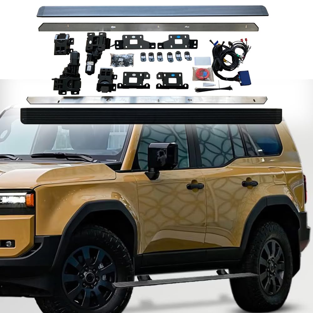 展開可能なランニングボード 2個 トヨタ ランドクルーザー プラド J250 2024 2025 電動サイドステップ ナーフバー用