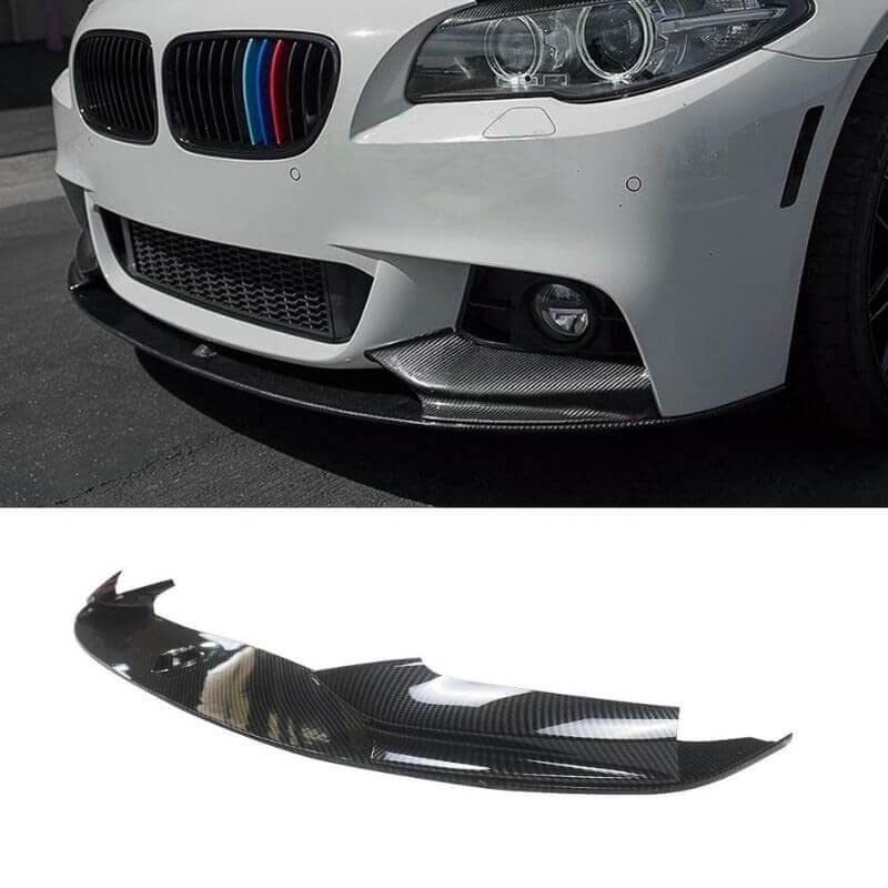 樂天商城 - フロントスポイラー 2011-2016 BMW 5シリーズ F10 Mスポーツ 車種専用 アクセサリー 改装パーツ ドレスアップパーツ カーボン調