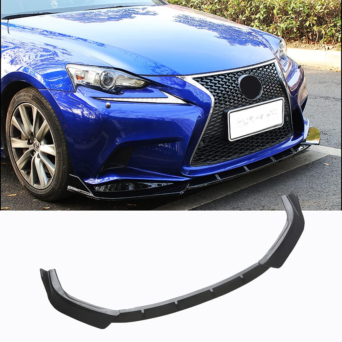 フロントスポイラー 2014-2016 レクサス IS250 フロントリップ 三分割 マットブラック 未塗装 品質 エアロパーツ ガーニッシュ カーアクセサリー
