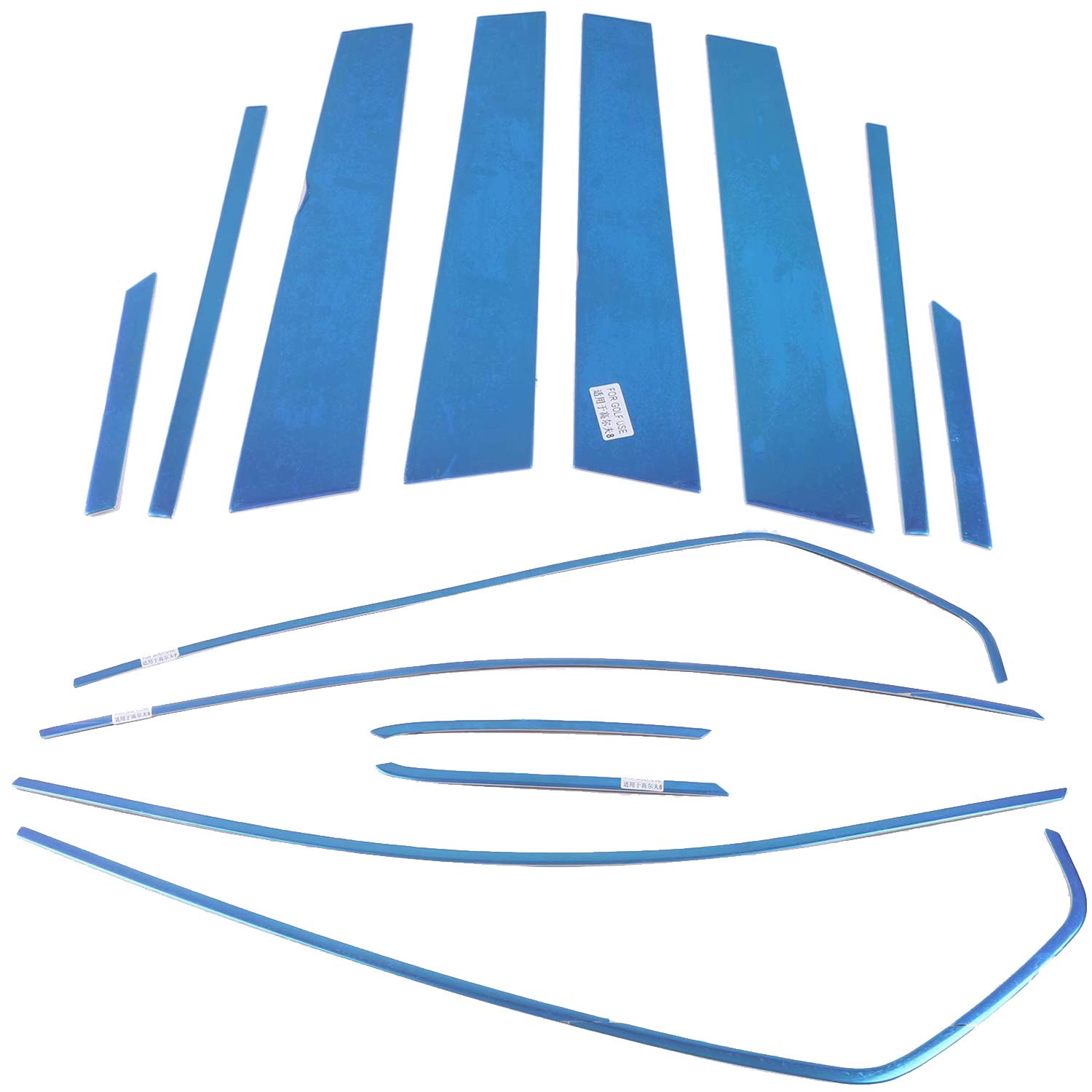 フォルクスワーゲン ゴルフ 8 Golf 8 MK8 2020~に適用サイドウインドウモール&ピラー モール 窓枠トリムピラー 窓ガーニッシュ トリム 窓装飾パネル 外装 アクセサリー カスタム パーツ 鏡面仕上げ ステンレススチール (フルセット)