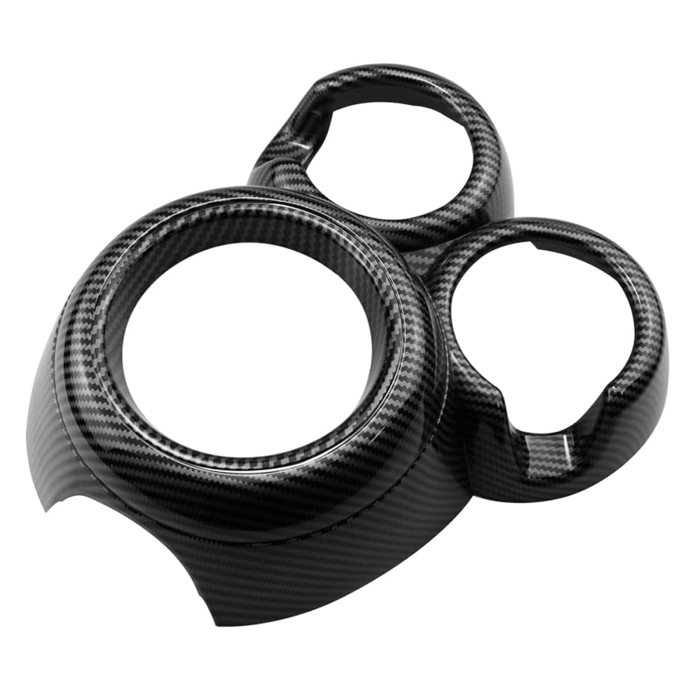 BMW MINI ミニ 三代目 F55 F56 F57に適用カーギアシフトトリム リング カップホルダーカバー 装飾ステッカー アクセサリー オシャレ カスタム 内装パーツ インテリアパネル カーボン調 ABS 2P