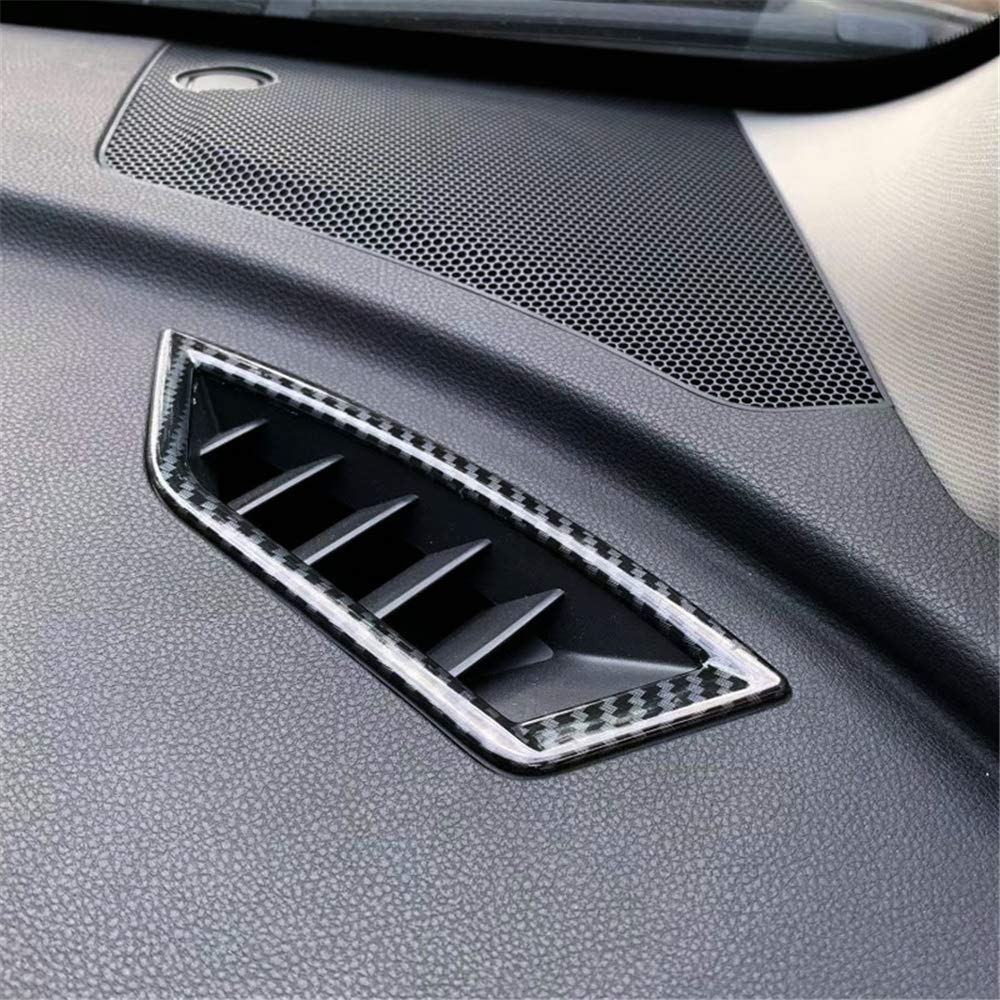 フロント エアコンベント 吹き出し口 2枚 ABS カバー リム スバル フォレスター SK系 2018.8-2023 Subaru Forester に適用 カーボン調