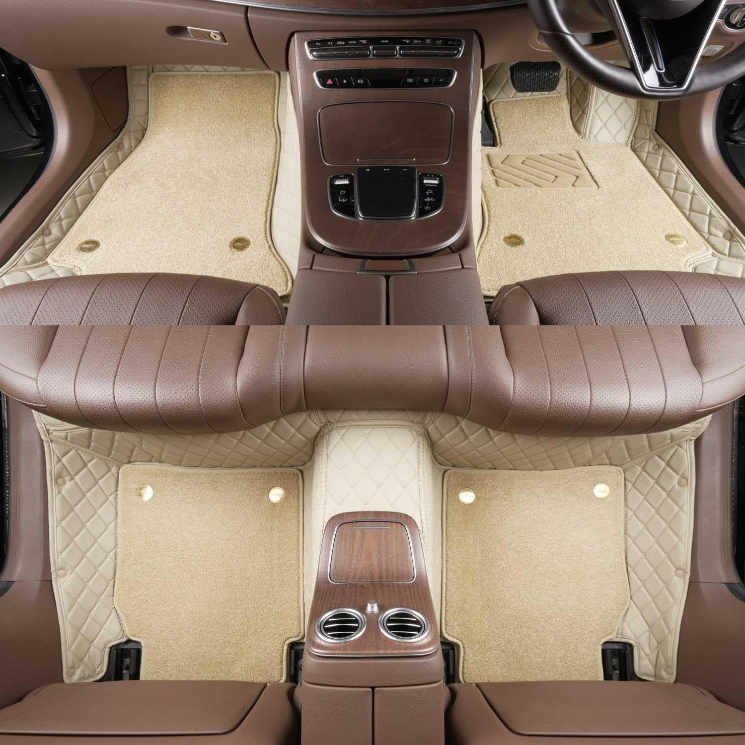 ジャガー Fペイス F-PACE X761 フロアマット 二層構造 カーマット 上層 ナノフリースカーペット 防水 カー用品 取り付け簡単 [並行輸入品]