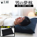 王様の夢枕シリーズ「男の夢枕 専用カバー2枚セット」消臭 備長炭 光触媒 W消臭 マイクロビーズ 粒わた 王様の夢枕 ギフト 誕生日 父の日 プレゼント【おまけ:王様の足枕】ポイント2倍