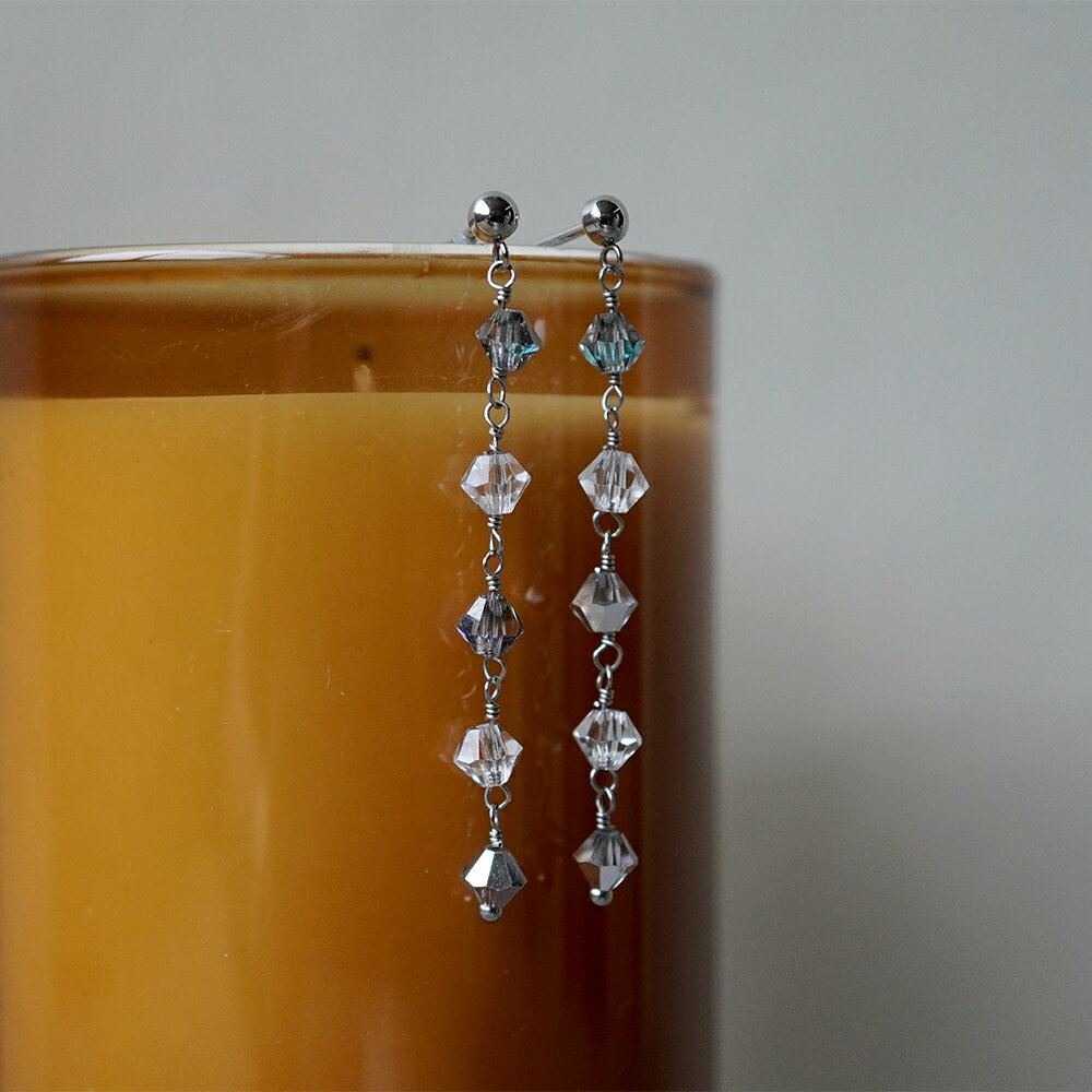 ピアス 金属アレルギー対応 セカンドピアス ファーストピアス レディース 誕生日 プレゼント ステンレス316L キャッチ ピアス チェコガラス[両耳用]