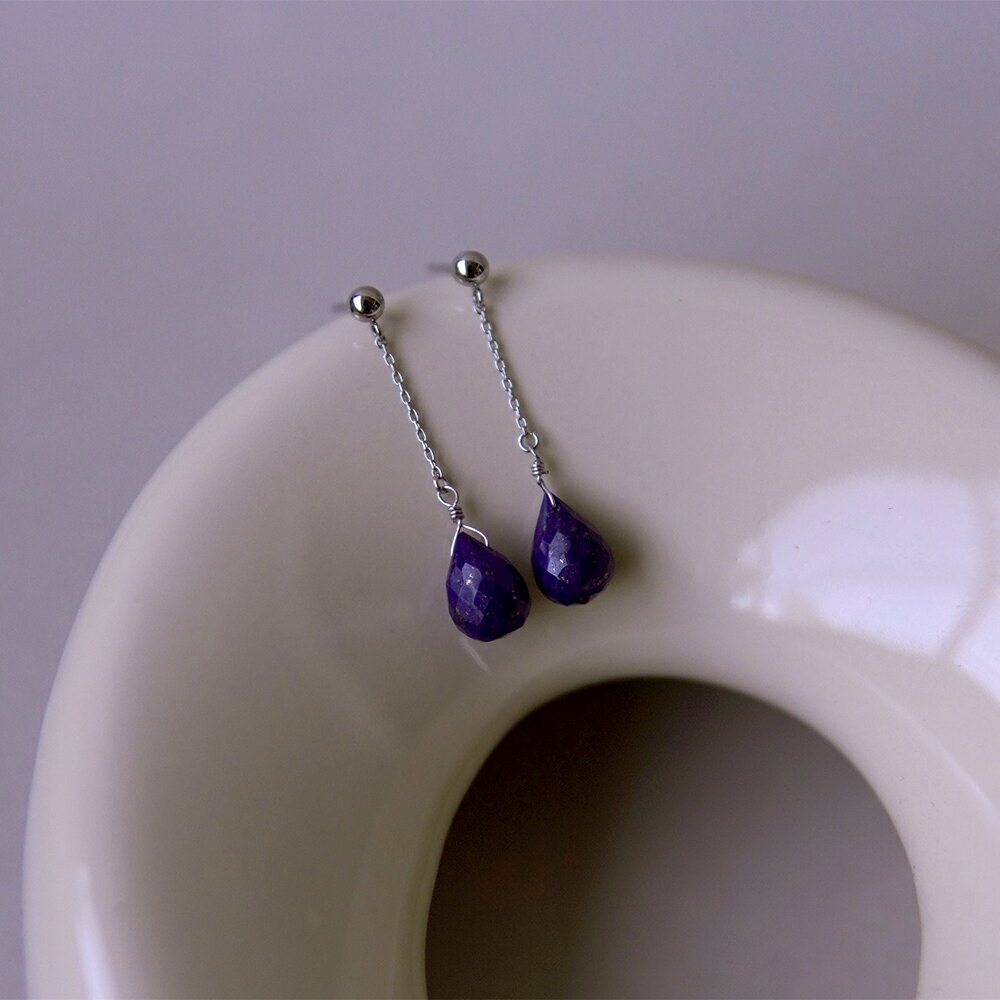 ピアス 金属アレルギー対応 セカンドピアス ファーストピアス レディース 誕生日 プレゼント ステンレス316L キャッチ ピアス 天然石 誕生石 (12月) ラピスラズリー[片耳用]