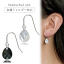 ピアス 金属アレルギー対応 セカンドピアス ファーストピアス レディース 誕生日 プレゼント ステンレス316L フック ワイヤーフック ピアス 天然石 蝶貝[...