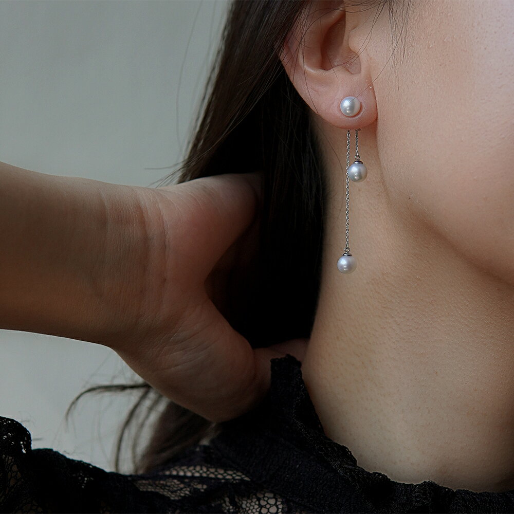 ピアス 金属アレルギー対応 セカンドピアス ファーストピアス レディース 誕生日 プレゼント ステンレス316L キャッチ ピアス 天然石 誕生石 (06月) 淡水パール[両耳用]