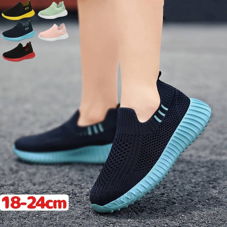 【送料無料】ベビーシューズ スニーカー キッズ スリッポン メッシュ 子供 女の子 男の子 歩く練習用 ..