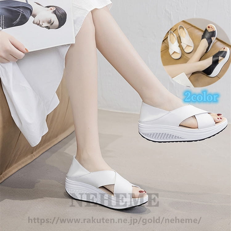 クロスライン サンダル ナースサンダル 黒 白 レディース スリッポン 履きやすい 歩きやすい ダイエットシューズ ナースシューズ 姿勢矯正 厚底 船型底 5cm ウォーキングシューズ 作業靴 看護師 婦人靴 20代30代40代50代 送料無料