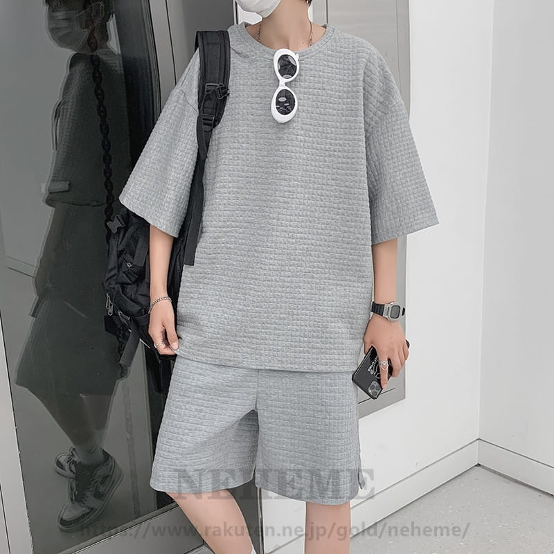 メンズ tシャツ 短パン 上下セット セットアップ メンズ tシャツ 夏服 半袖 ジャージ 夏服 ジャージ メンズ 上下セット 上下セット 半袖 ハーフパンツ ショートパンツ 大きいサイズ ゆったり セットアップ スウェット スポーツウェア 無地 通気性 男女兼用