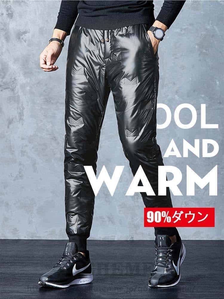 「送料無料」ダウンパンツ? ズボン あったか? 中綿 暖かい ボトムス　冬 パンツ メンズ 秋冬 ジョガーパンツ? ウエストゴム アウトドア トレッキングパンツ 男性? 防寒着 最強 羽毛 ズボン30代　 40代 50代 防寒（btm0123）