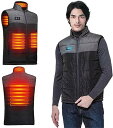 電熱 ベスト 加熱 ベスト ヒートベスト 電熱服USB充電式 電熱 ベスト ダブルスイッチ 前後独立温度設定可能 3段階温度調整 保温 防寒 超軽量 臭くない 水洗い可能 アウトドア防寒対策 男女兼用 血液循環の促進 電熱ベスト 防寒ベスト送料無料