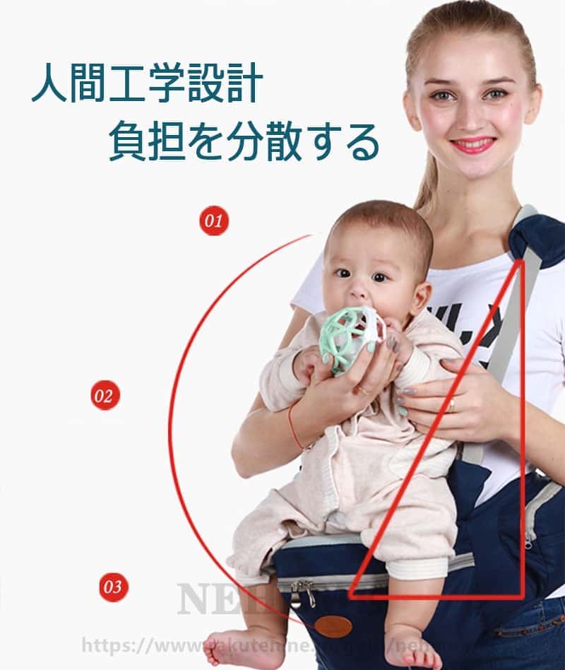 抱っこ紐 ベビーキャリア 4WAY ウエストキャリー 抱っこひも キャリア ヒップシート キャリア メッシュ 前向き抱き コンパクト フリーサイズ 出産準備 新生児 楽 便利 安全 装着簡単 首ベルト付き 赤ちゃん 軽量 0-36ヶ月 送料無料
