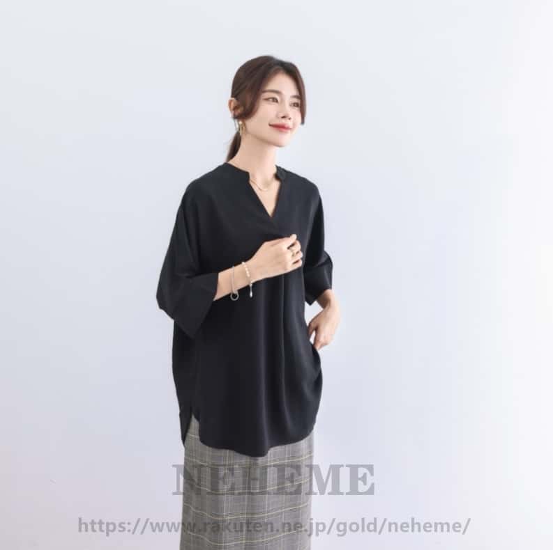 【送料無料】Tシャツ レディース 半袖 トップス プルオーバー 着回し 春 夏 ブラック