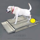 犬 トイレ、ステンレス鋼の犬のトイレ,ステンレススチールペットトレーニングトレイ, 屋内子犬トレーニングパッド,ペットトレーニング大容量防滴ノンスリップ