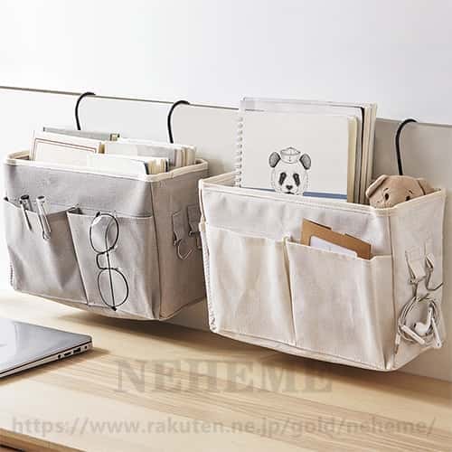 ベッドサイドポケット ベッドサイド収納 掛け袋 吊り下げラック 小物整理ラック ウォールポケット 雑貨収納 椅子掛け収納 車用収納 ベビーカー収納 雑誌書類収納 リモコン収納 寮収納 便利グッズ 収納バッグ 家庭収納 送料無料