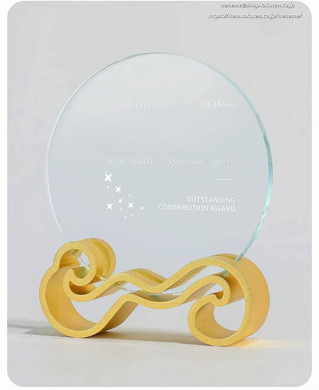 クリスタルトロフィー 勤続 設立 周年記念品 受賞式 名入れオーナメント 感謝状 記念牌 礼物 贈物 trop..