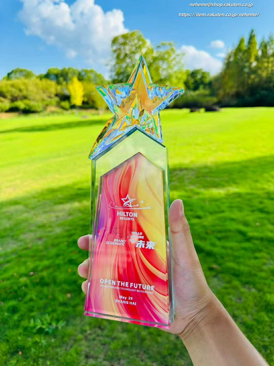 クリスタルトロフィー 勤続 設立 周年記念品 受賞式 名入れオーナメント 感謝状 記念牌 礼物 贈物 trop..