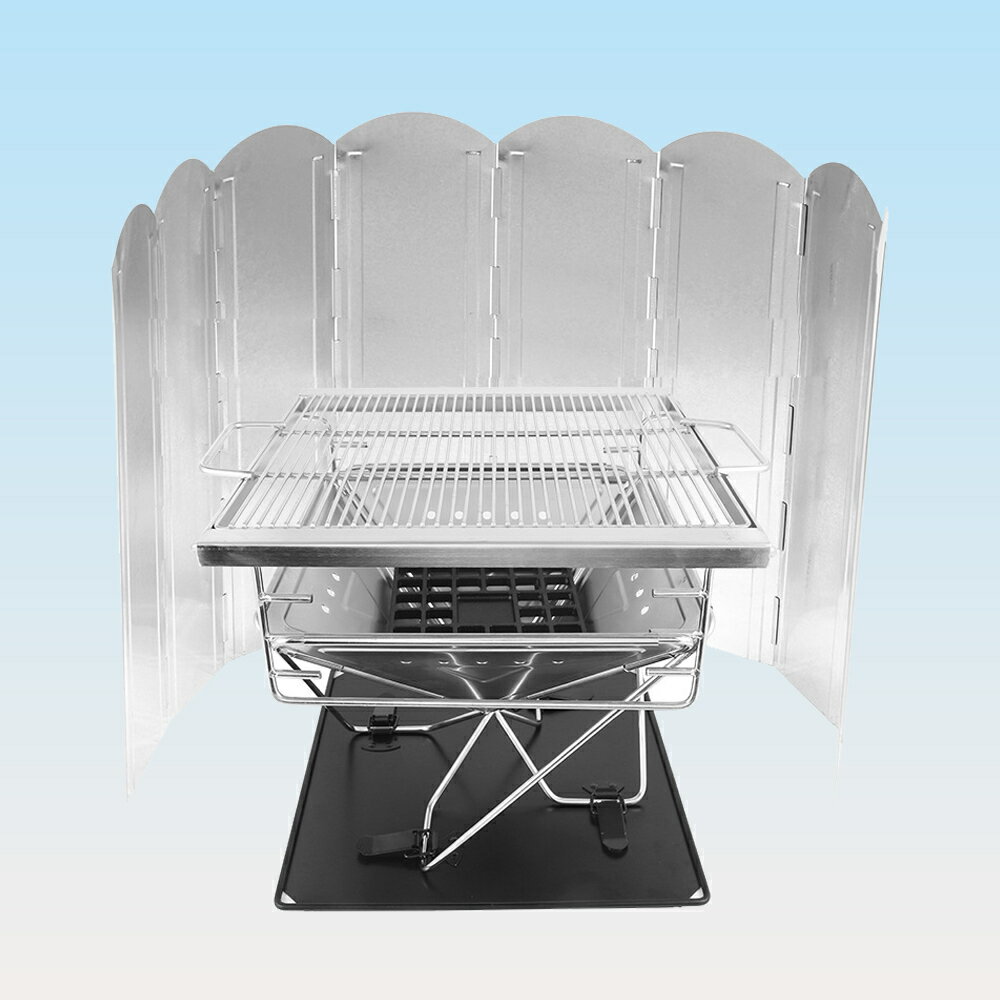 【3営業日内発送可能!】大型風除板 大型風防板 ウインドスクリーン 焚き火反射板 折り畳み式 風よけ 亜鉛メッキ鋼板 8枚連結 収納袋付き(Mサイズ:40*120CM)通販格安セール情報 楽天 通販