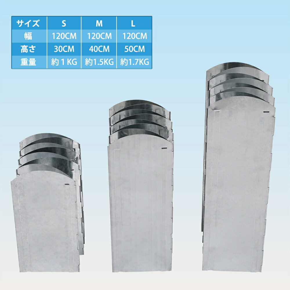 【3営業日内発送可能!】大型風除板 大型風防板 ウインドスクリーン 焚き火反射板 折り畳み式 風よけ 亜鉛メッキ鋼板 8枚連結 収納袋付き(Mサイズ:40*120CM)通販格安セール情報 楽天 通販