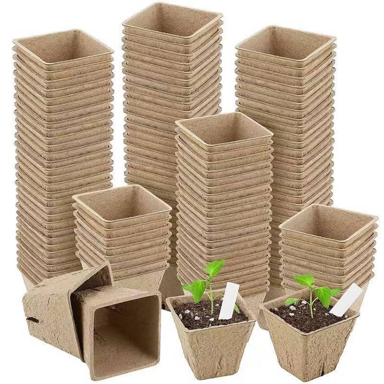 50個セット 50個セット ペーパーポット 家庭菜園 植木鉢 丸型 エコ素材 種まきポッ...