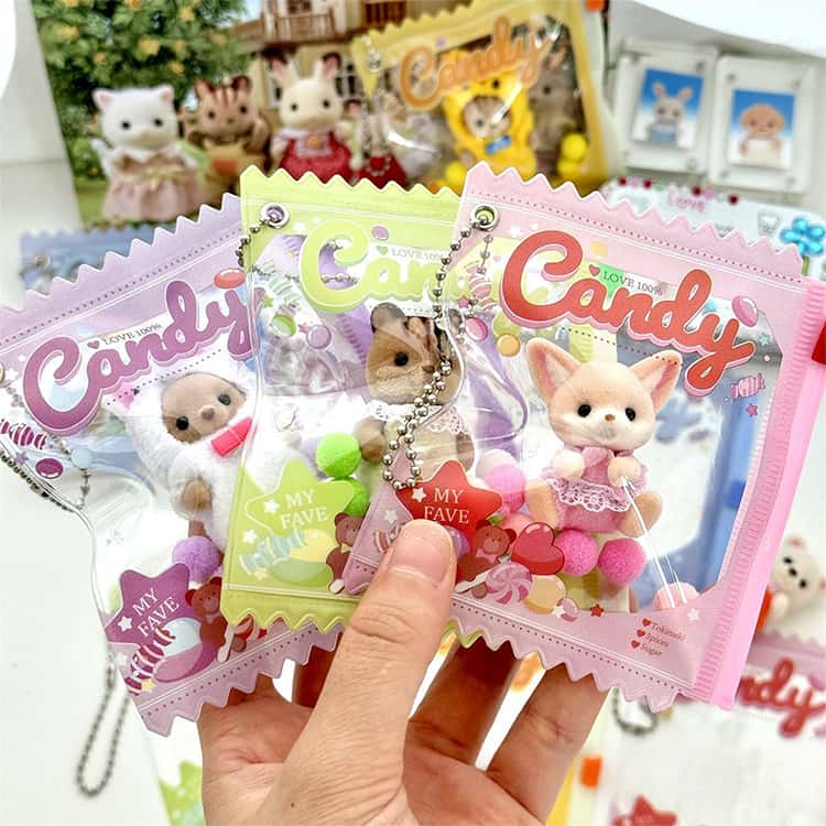 推し活 デコ ケース ガチャ詰め キーホルダー バッグ 手芸用ポーチ オタ活 キャンディ ガチャガチャ スクイーズ 15個組 15個組 ミニチュア フード バッグ 子供 デコ パーツ レジン ハンドメイド 応援 キャンディバッグ PVC製 クリア ミニ neighbor111-10010557 neighbor サンプル画像3