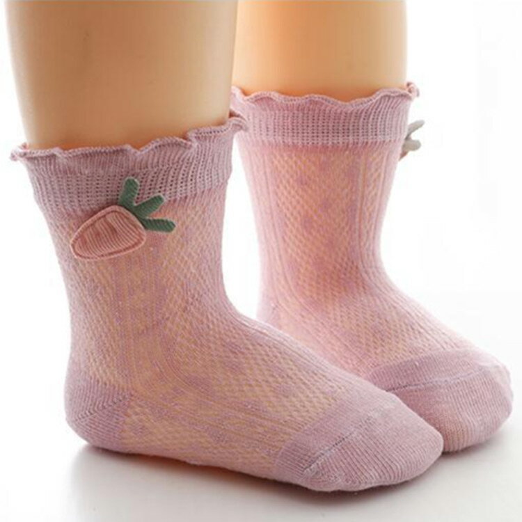 送料無料 ベビーソックス 3足組 キッズ 靴下 子供ソックス 女の子 メッシュ 涼しい 幼児 夏用 コットン 綿 薄手 フリル 無地 夏 春 かわいい ギフト プレゼント 出産準備 幼稚園 保育園 通園 通学 3