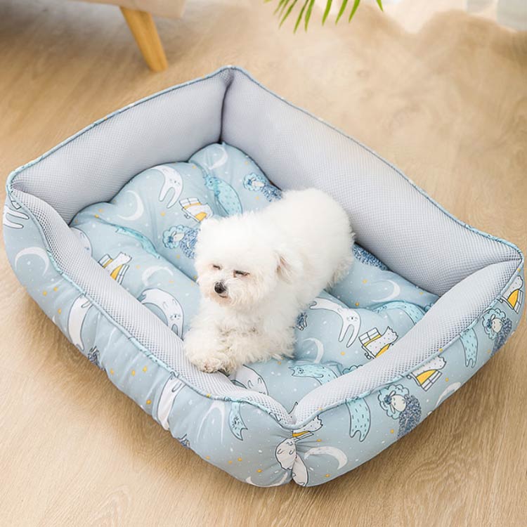 夏 ペットベッド 犬 耐噛み 冷却マット 犬ベッド 小型 中型犬 猫 マット 50x40cm 夏用 ひんやり 洗える 犬マット 冷感マット 可愛い クッション 猫用 涼感 熱中症 冷却 シート 暑さ対策 メッシュ