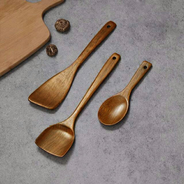 木製 キッチンツール セット 5点セット 調理器具ツール 天然木 漆塗り ナチュラル 吊り下げ おしゃれ キッチンツールセット 耐熱 スプーン お玉 へら フライ返し しゃもじ 調理器具セット キッチン用品 調理用品 キッチングッズ neighbor111-10008315 neighbor サンプル画像3