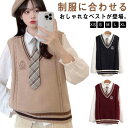 ニットベスト スクールベスト Vネック ニット スクール セーター ホワイト 制服 ノースリーブ 夏 春 秋 チョッキ 高校 中学 学校 JK 通学 学生服 男...