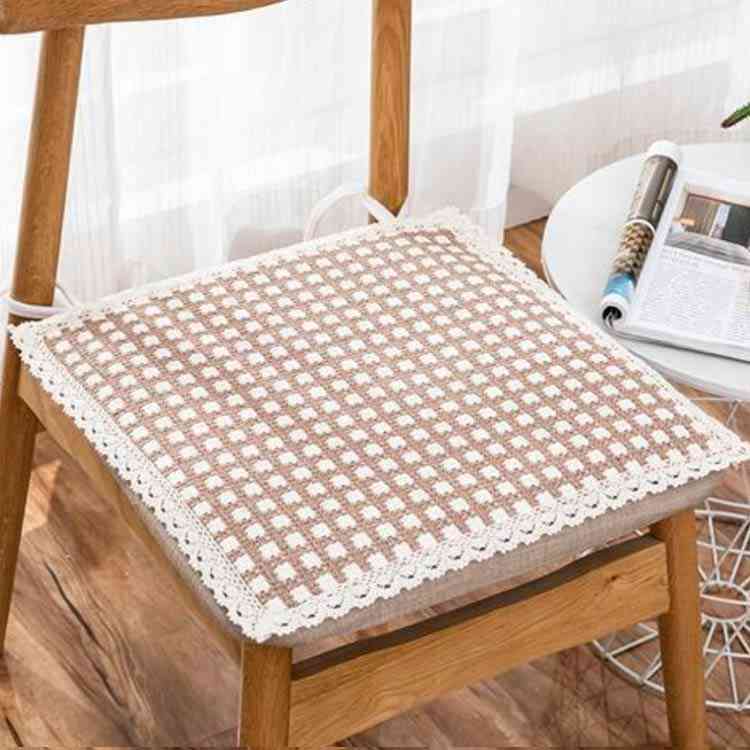 チェアカバー 椅子カバー 座面用 チェアー イス 汚れ防止 チェアパッド 四角 45cm 40cm 50cm 綿麻 コットン リネン 母の日 父の日 プレゼント ギフト [3]